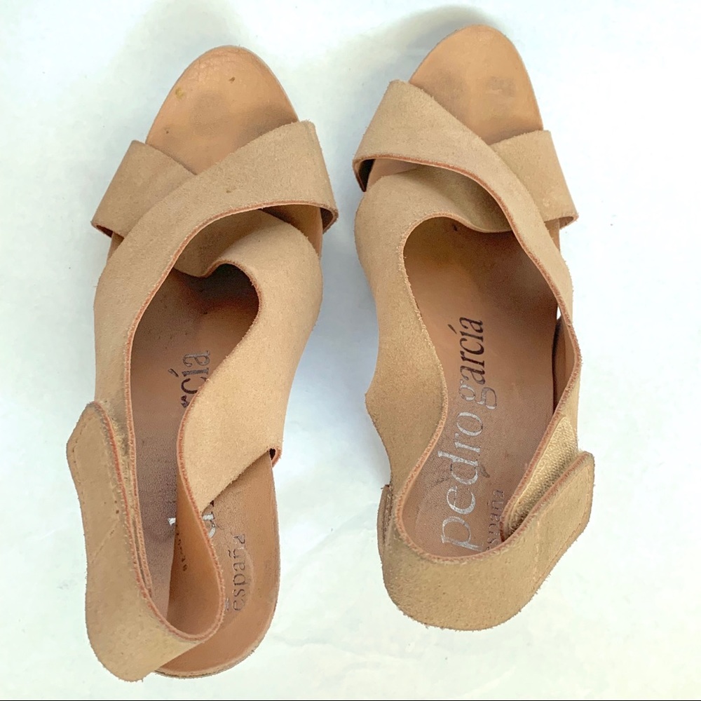 Pedro Garcia Camel Suede Slingback Pumps - Picture 7 of 8